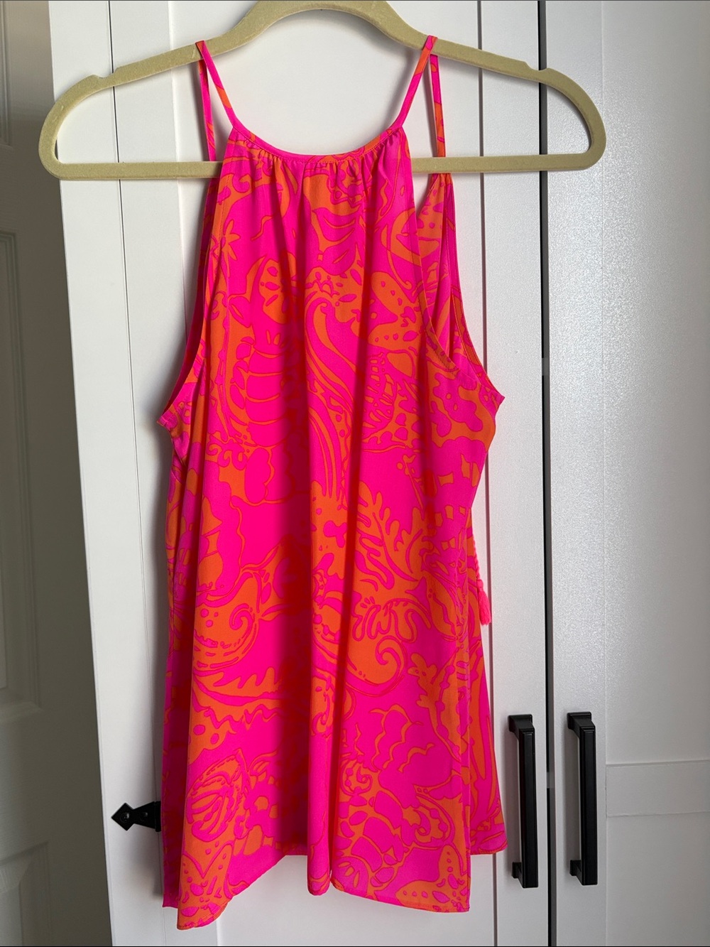 Lilly Pulitzer Pink & Orange Printed Spaghetti Strap Cami - Picture 3 of 6